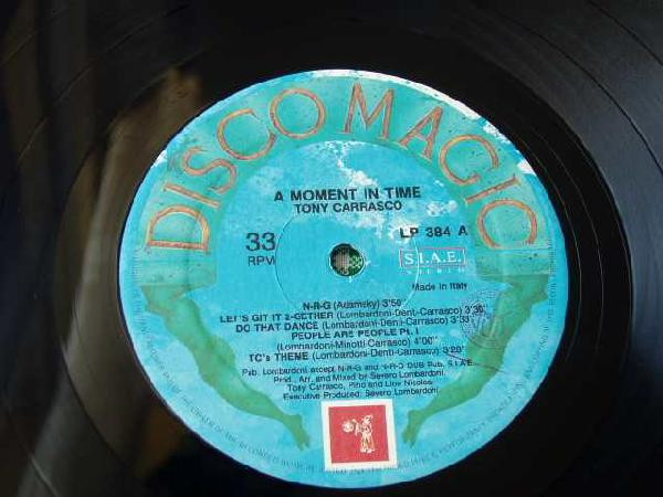 Tony Carrasco - A Moment In Time | Discomagic Records (LP 384) - 2 Tony Carrasco - A Moment In Time | Discomagic Records (LP 384) - 2