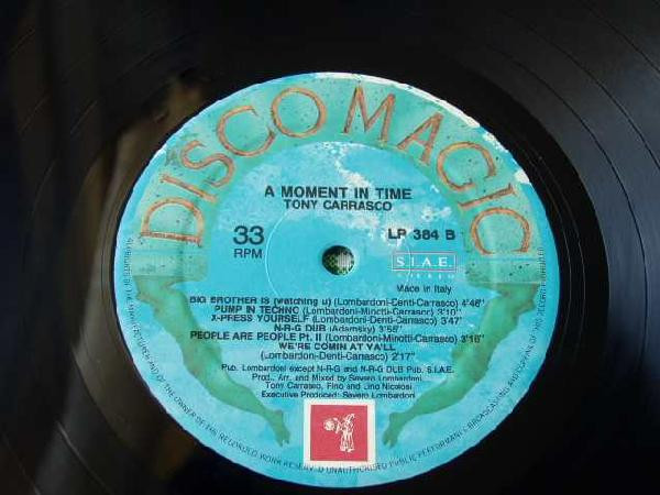 Tony Carrasco - A Moment In Time | Discomagic Records (LP 384) - 3 Tony Carrasco - A Moment In Time | Discomagic Records (LP 384) - 3