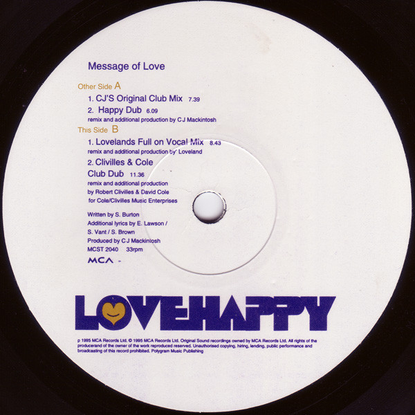 Love Happy - Message Of Love | MCA Records (MCST 2040) - 3 Love Happy - Message Of Love | MCA Records (MCST 2040) - 3