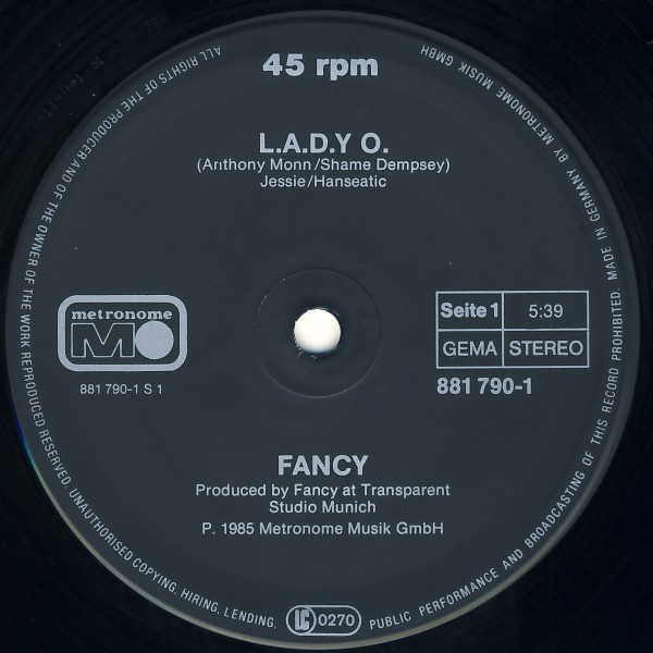 Fancy - L.A.D.Y O. | Metronome (881 790-1) - 3