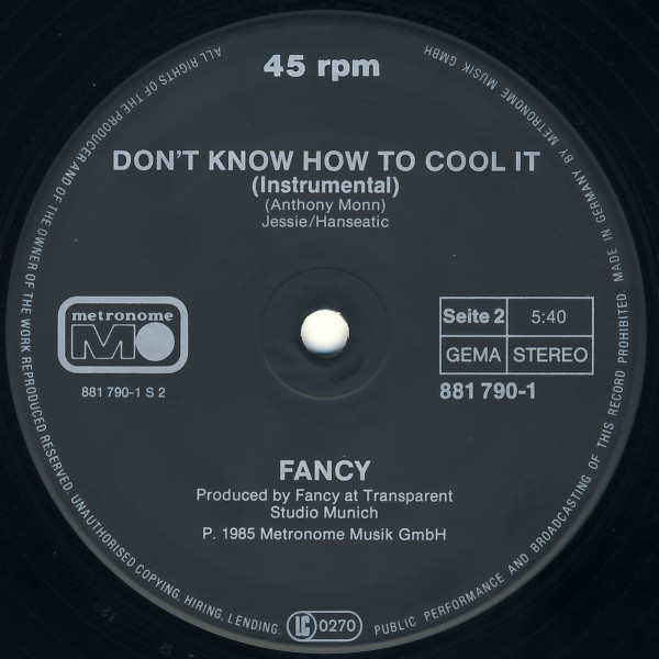 Fancy - L.A.D.Y O. | Metronome (881 790-1) - 4