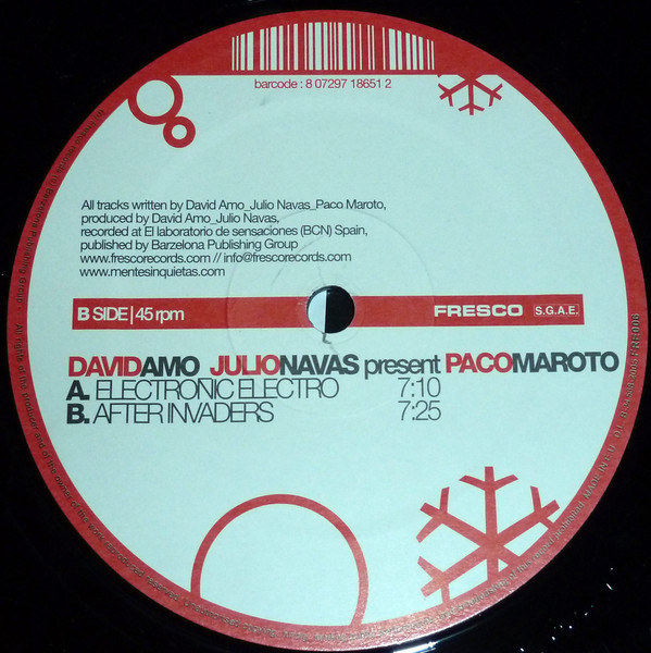 David Amo & Julio Navas Present Paco Maroto - Electronic Electro | Fresco Records (FRE006) - 3