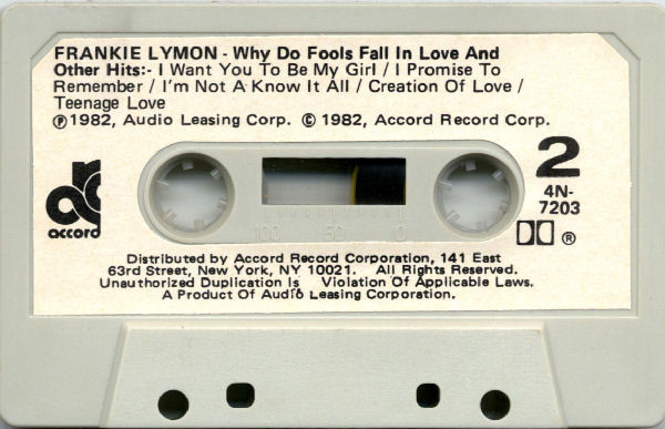 Frankie Lymon - Why Do Fools Fall In Love And Other Hits | Accord (4N-72032) - 4 Frankie Lymon - Why Do Fools Fall In Love And Other Hits | Accord (4N-72032) - 4