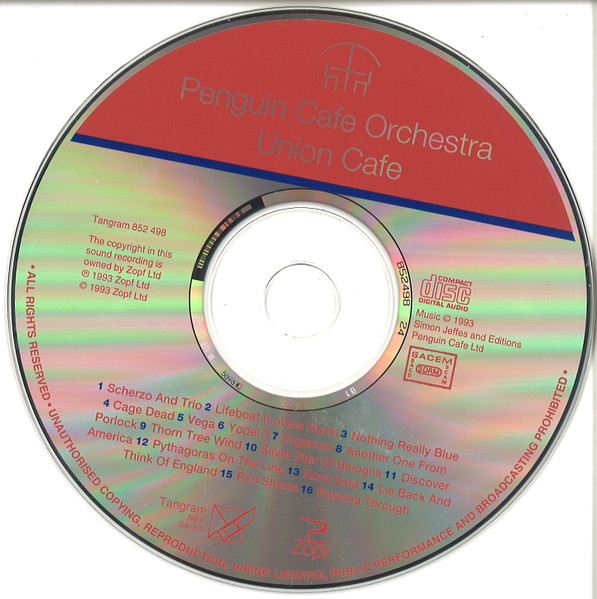 Penguin Cafe Orchestra - Union Cafe | Tangram (852 498) - 3 Penguin Cafe Orchestra - Union Cafe | Tangram (852 498) - 3