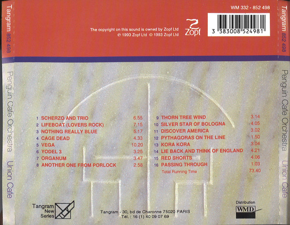 Penguin Cafe Orchestra - Union Cafe | Tangram (852 498) - 2 Penguin Cafe Orchestra - Union Cafe | Tangram (852 498) - 2