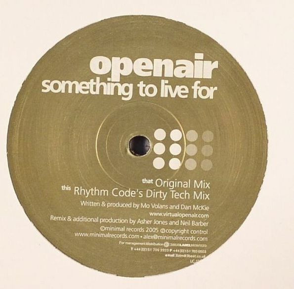 Openair - Something To Live For | Minimal Records (mr033) - main Openair - Something To Live For | Minimal Records (mr033) - main