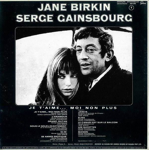 Serge Gainsbourg & Jane Birkin - Jane Birkin - Serge Gainsbourg | Fontana (885 545) - 2 Serge Gainsbourg & Jane Birkin - Jane Birkin - Serge Gainsbourg | Fontana (885 545) - 2