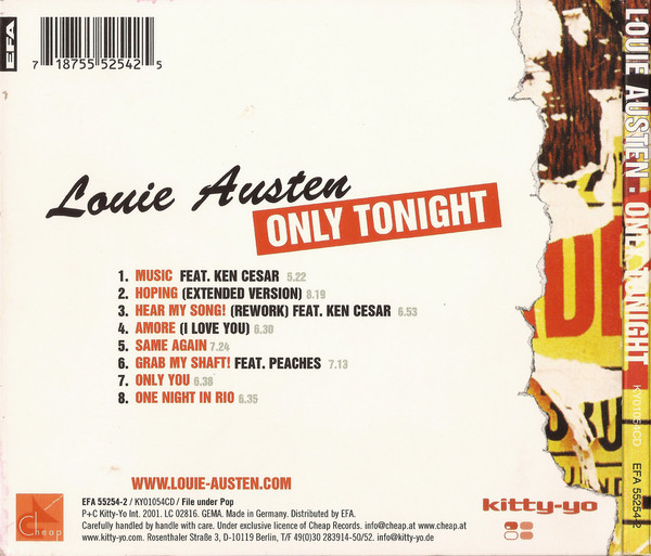 Louie Austen - Only Tonight | Kitty-Yo (KY01054CD) - 2 Louie Austen - Only Tonight | Kitty-Yo (KY01054CD) - 2