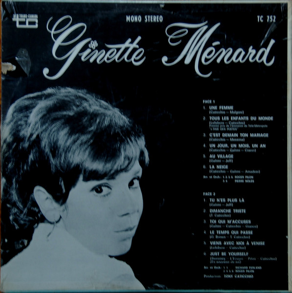 Ginette Ménard - La Voix Merveilleuse De Une Femme | Trans-Canada (TC 752) - 2 Ginette Ménard - La Voix Merveilleuse De Une Femme | Trans-Canada (TC 752) - 2