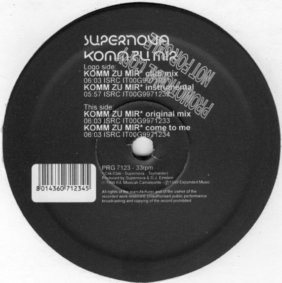 Supernova - Komm Zu Mir | PRG (Progressive Motion Records) (PRG 7123)