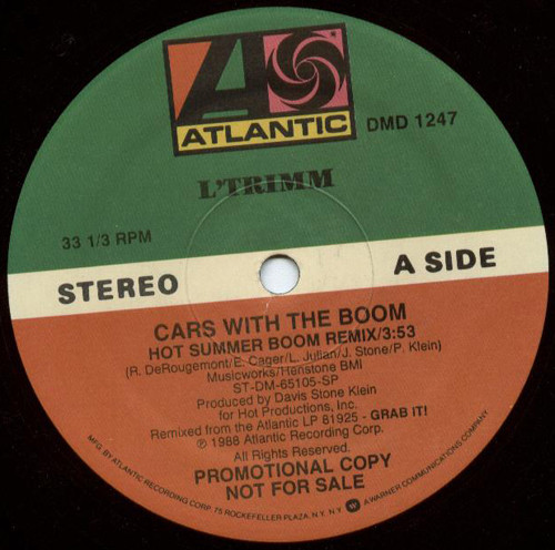 L'Trimm - Cars With The Boom | Atlantic (DMD 1247)