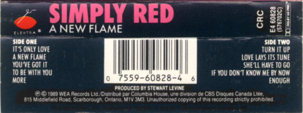 Simply Red - A New Flame | Elektra (E4 60828) - 2