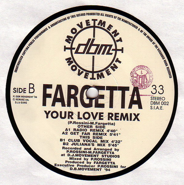 Fargetta - Your Love (Remixes) | DBM Movement (DBM 002) - 4