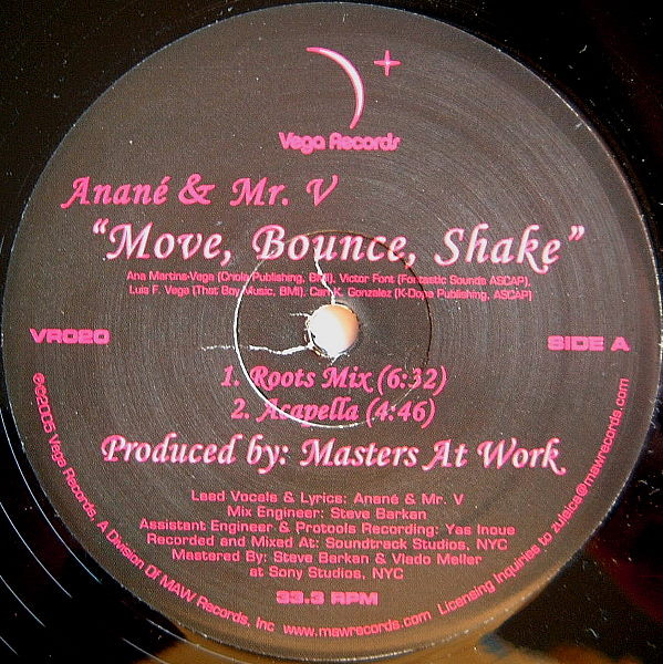 Anané & Mr. V - Move, Bounce, Shake | Vega Records (VR020) - 2 Anané & Mr. V - Move, Bounce, Shake | Vega Records (VR020) - 2