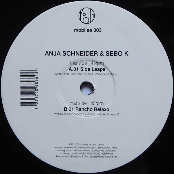 Anja Schneider & Sebo K - Side Leaps / Rancho Relaxo | Mobilee (mobilee 003) - main Anja Schneider & Sebo K - Side Leaps / Rancho Relaxo | Mobilee (mobilee 003) - main
