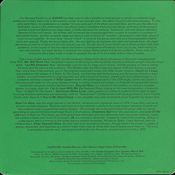 Queen - Live Killers | EMI (EMSP 330) - 9 Queen - Live Killers | EMI (EMSP 330) - 9
