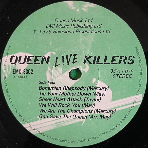 Queen - Live Killers | EMI (EMSP 330) - 8 Queen - Live Killers | EMI (EMSP 330) - 8