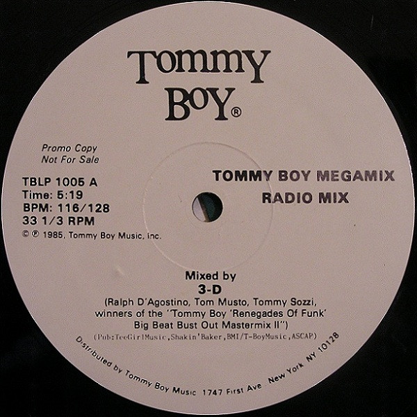 3-D - Tommy Boy Megamix | Tommy Boy (TBLP 1005)