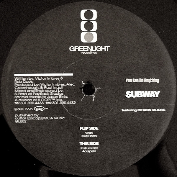 Subway & Dihann Moore - You Can Do Anything | Greenlight Recordings (GL002) - main Subway & Dihann Moore - You Can Do Anything | Greenlight Recordings (GL002) - main