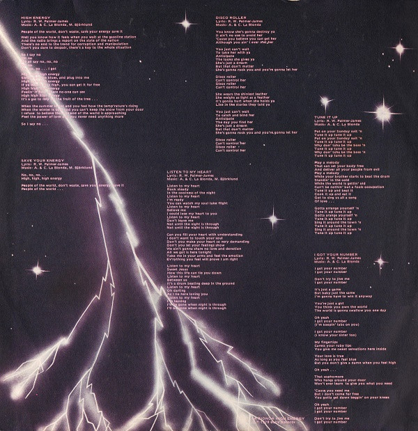 La Bionda - High Energy | Baby Records (BR 56001) - 3 La Bionda - High Energy | Baby Records (BR 56001) - 3