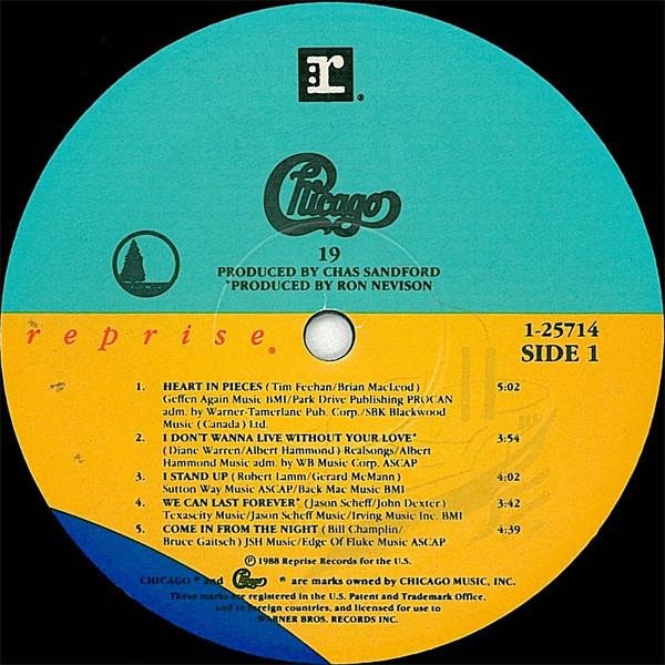 Chicago - Chicago 19 | Reprise Records (1-25714) - 5 Chicago - Chicago 19 | Reprise Records (1-25714) - 5