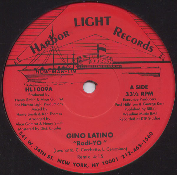Gino Latino - Radi-YO / Club-YO | Harbor Light Records (HL1009) - main Gino Latino - Radi-YO / Club-YO | Harbor Light Records (HL1009) - main