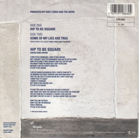 Huey Lewis & The News - Hip To Be Square | Chrysalis (108 660) - 2