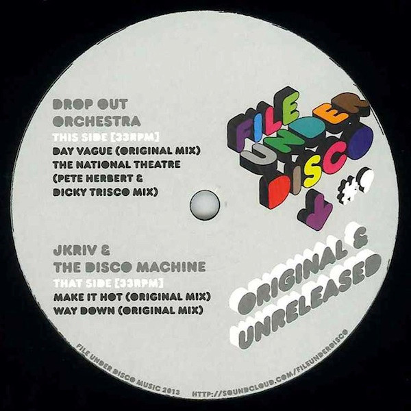 Drop Out Orchestra / Jkriv & The Disco Machine - Original And Unreleased | File Under Disco (FILE UNDER DISCO #9) - main Drop Out Orchestra / Jkriv & The Disco Machine - Original And Unreleased | File Under Disco (FILE UNDER DISCO #9) - main
