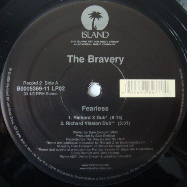 The Bravery - Fearless (Remixes) | Island Records (B0005369-11) - 4 The Bravery - Fearless (Remixes) | Island Records (B0005369-11) - 4