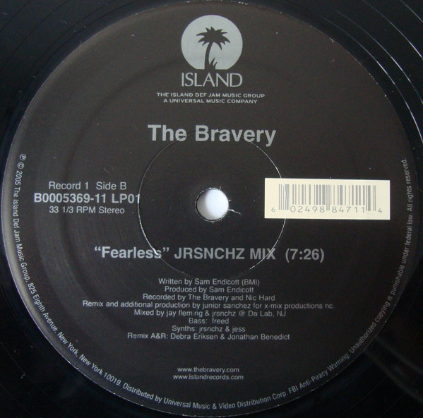 The Bravery - Fearless (Remixes) | Island Records (B0005369-11) - 3 The Bravery - Fearless (Remixes) | Island Records (B0005369-11) - 3