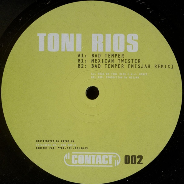 Toni Rios - Bad Temper | Contacted (CON 002-6) - main