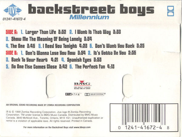 Backstreet Boys - Millennium | Jive (01241-41672-4) - 2 Backstreet Boys - Millennium | Jive (01241-41672-4) - 2