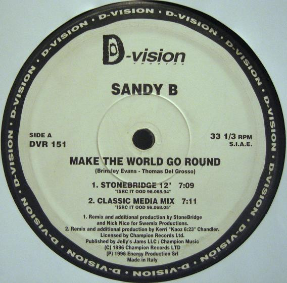 Sandy B - Make The World Go Round | D:vision Records (DVR 151) - 3