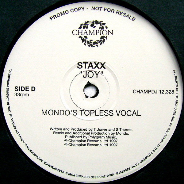 Staxx - Joy | Champion (CHAMPDJ 12.328) - 4