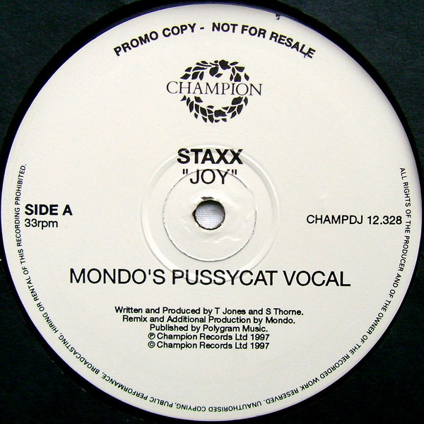 Staxx - Joy | Champion (CHAMPDJ 12.328)