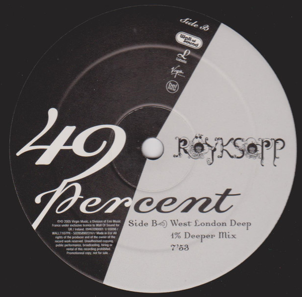 Röyksopp - 49 Percent | Wall Of Sound (WALLT107PR) - 2 Röyksopp - 49 Percent | Wall Of Sound (WALLT107PR) - 2