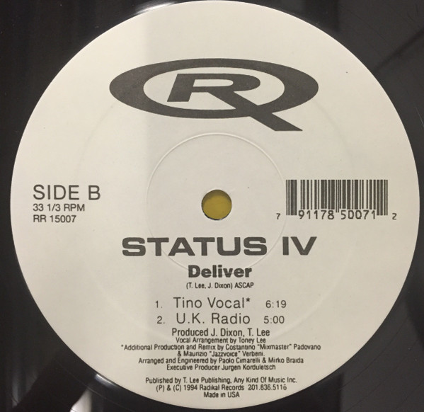 Status IV - Deliver | Radikal Records (RR 15007)