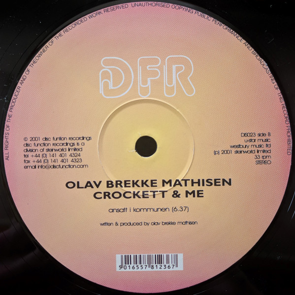 Olav Brekke Mathisen - Crockett & Me | Discfunction (DIS023) - 3