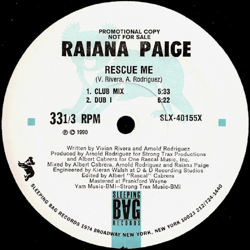 Raiana Paige - Rescue Me | Sleeping Bag Records (SLX-40155)