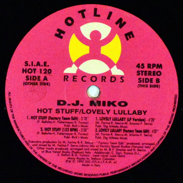 DJ Miko - Hot Stuff / Lovely Lullaby | Hotline Records (HOT 120) - 3 DJ Miko - Hot Stuff / Lovely Lullaby | Hotline Records (HOT 120) - 3