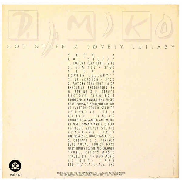 DJ Miko - Hot Stuff / Lovely Lullaby | Hotline Records (HOT 120) - 2 DJ Miko - Hot Stuff / Lovely Lullaby | Hotline Records (HOT 120) - 2