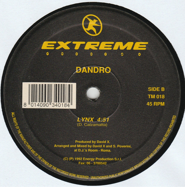 Dandro - Lynx / Puppets | Extreme Records (TM 018) - 2