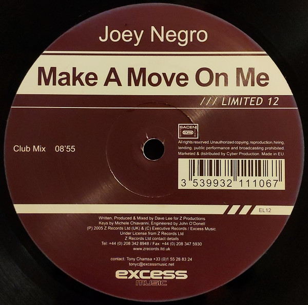 Joey Negro - Make A Move On Me | Executive Limited (EL12) - 2 Joey Negro - Make A Move On Me | Executive Limited (EL12) - 2