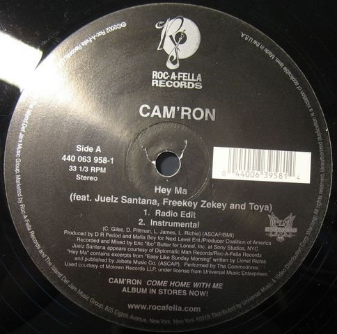 Cam'ron - Hey Ma / Boy Boy | Roc-A-Fella Records (440 063 958-1) - main Cam'ron - Hey Ma / Boy Boy | Roc-A-Fella Records (440 063 958-1) - main