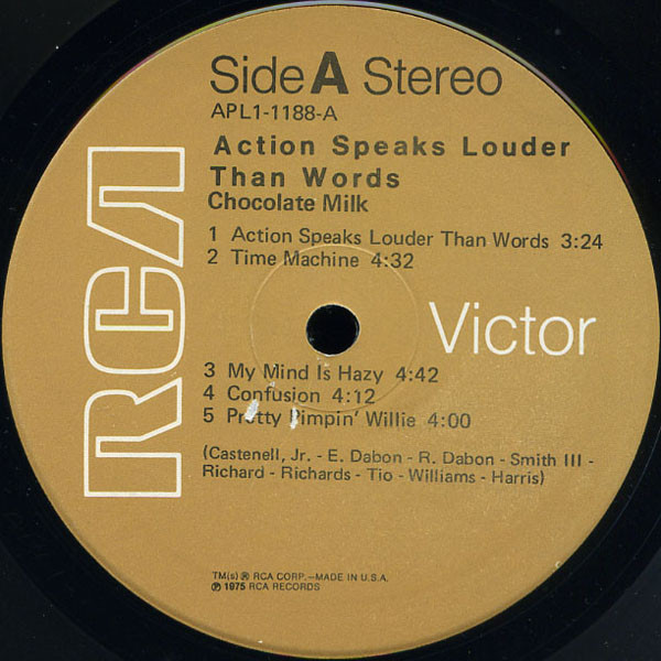 Chocolate Milk - Action Speaks Louder Than Words | RCA Victor (APL1-1188) - 3 Chocolate Milk - Action Speaks Louder Than Words | RCA Victor (APL1-1188) - 3