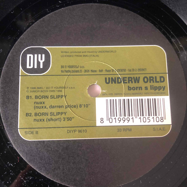 Underworld - Born Slippy | Do It Yourself (DIYP 9610) - 3