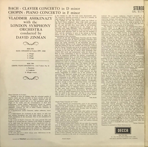 Concerto In D Minor / Concerto No.2 In F Minor