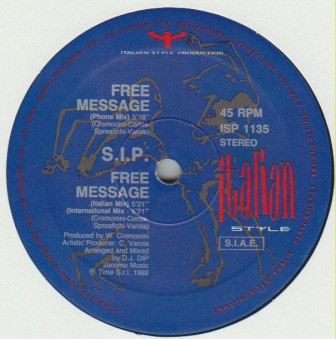 S.I.P. - Free Message | Italian Style Production (ISP 1135) - main