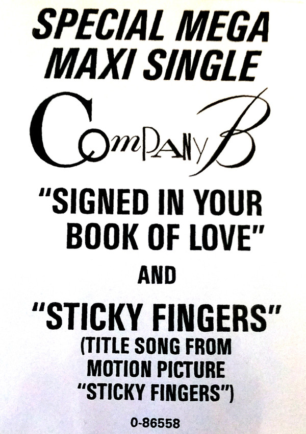 Company B - Signed In Your Book Of Love | Atlantic (0-86558) - 5 Company B - Signed In Your Book Of Love | Atlantic (0-86558) - 5