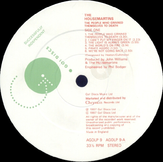 The Housemartins - The People Who Grinned Themselves To Death | Go! Discs (AGOLP 9) - 3